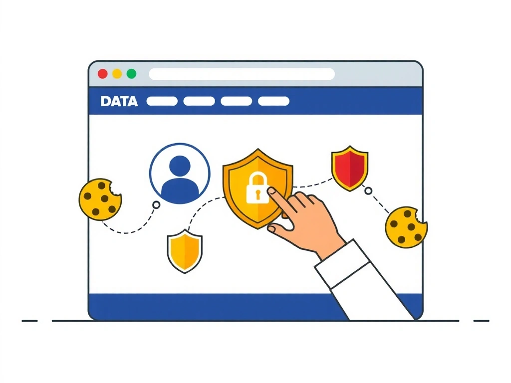 Illustration de la gestion des cookies et de la confidentialité en ligne